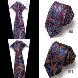 Cravate classique en soie pour homme, 48 couleurs, 7,5 cm, de luxe, à rayures, fine, pour costume, mariage, fête