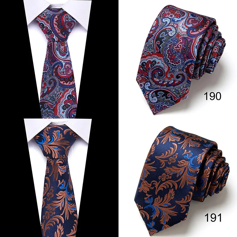 Cravate homme 7,5 cm, style nouveau, bleu, vert et orange, motif cachemire, motif floral, pour mariage, travail