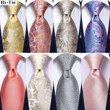 Cravate de mariage en soie à motif cachemire orange et argent pour homme, style créateur, avec boutons de manchette, style tendance, pour soirées d'affaires, livraison directe