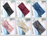 AWAYTR Women's Headbands Pearls Head Bands Knitted Turban Bandana Autumn Winter Elastic Hairband Warm Hair Accessories Headdress