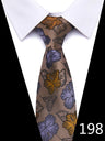Cravate homme 7,5 cm, style nouveau, bleu, vert et orange, motif cachemire, motif floral, pour mariage, travail