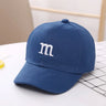 Children's Kid Baseball Cap for Girls Boy Hats Sunscreen Baby Hat Hip Hop M Letter Embroidered Kids Caps 1-6-8-12-15 Years