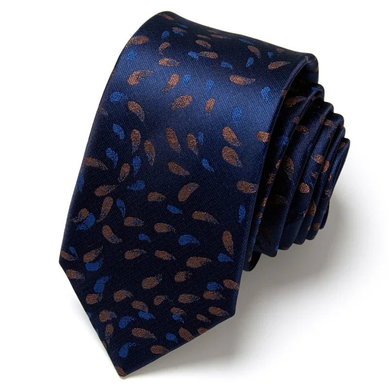 Cravate classique en soie pour homme, 48 couleurs, 7,5 cm, de luxe, à rayures, fine, pour costume, mariage, fête