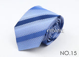Nouvelle cravate classique à rayures et pois pour homme, jacquard, 7 cm, en polyester, étroite, slim, pour mariage, marié, affaires, costume, chemise, cadeau