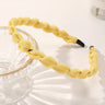 Organza Hairbands For Women Cross Weaving Hair Hoop Bands Korea Fashion Bright Silk Metal Headband Girls Hair Accessories Turban