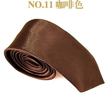 2019 Tie for Men women Slim Tie Solid color Necktie Polyester Narrow Cravat Party Formal Ties Fashion mens ties camisas mujer