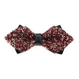 Nœud papillon rose diamant pour homme, nœud papillon strass, accessoire de mariage tendance