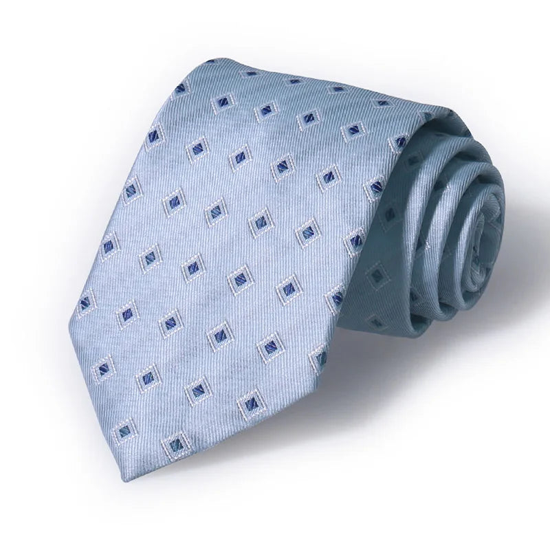 Cravate Huishi 8 cm à pois pour homme, slim, tendance, en polyester et microfibre, à carreaux, pour mariage