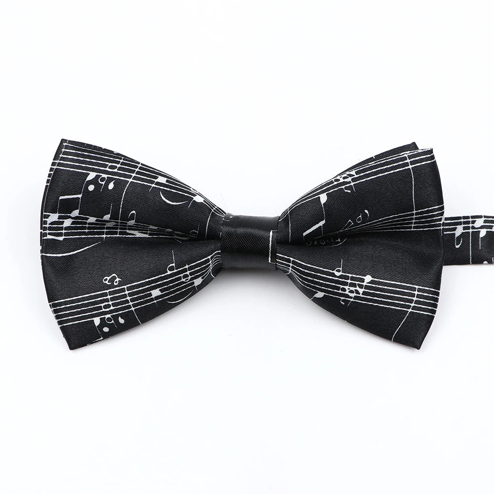 Nœud papillon en forme de note de musique, guitare, piano, pour adultes et enfants, accessoire fantaisie fait à la main pour fête de mariage, cadeau pour hommes