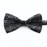 Nœud papillon en forme de note de musique, guitare, piano, pour adultes et enfants, accessoire fantaisie fait à la main pour fête de mariage, cadeau pour hommes