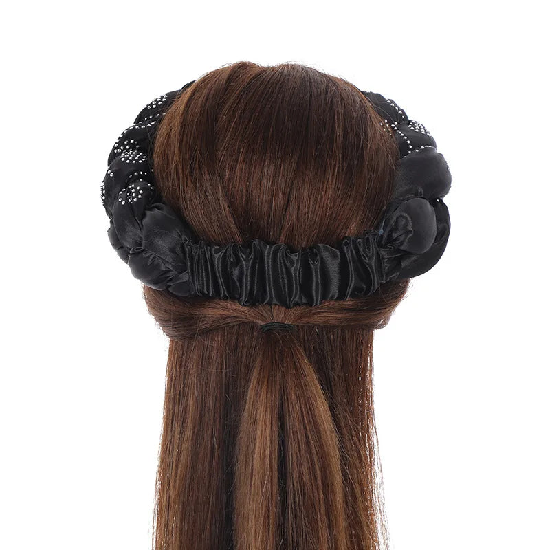 Latest Exaggerated Satin Twist Braids Headband Handmade African Headtie Nigerian Wedding Gele Women Turbans Ladies Head Wraps