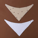 Bavoirs bébé absorbants d'eau de couleur unie, écharpe triangulaire en coton doux, serviette de salive pour nouveau-né, bavoirs à bouton-pression, articles pour bébé