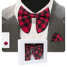 GUSLESON Velvet Big Bow Tie Men's Bowties Pocket Square Cufflinks Set with Gift Box Solid Red Yellow Necktie For Man Wedding