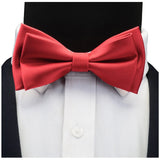 Ensemble de nœuds papillon solides de différentes tailles, haut et bas, nœud papillon uni pour homme, mouchoir, boutons de manchette, coffret cadeau pour hommes, cravates de mode de mariage
