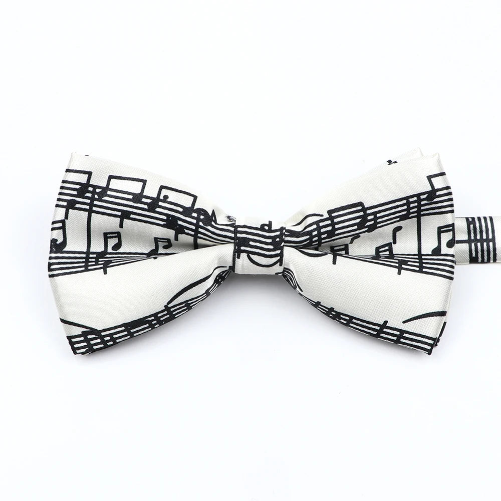 Nœud papillon en forme de note de musique, guitare, piano, pour adultes et enfants, accessoire fantaisie fait à la main pour fête de mariage, cadeau pour hommes