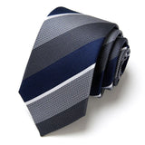 Cravate classique en soie pour homme, 48 couleurs, 7,5 cm, de luxe, à rayures, fine, pour costume, mariage, fête