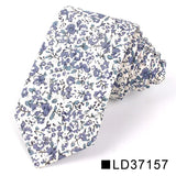 Nouvelle cravate florale pour hommes et femmes, cravate fine en coton pour mariage, cravates décontractées pour hommes, costumes classiques, cravates à imprimé floral