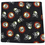 Foulard carré bandana tête de mort 100 % coton, foulard carré style hip-hop, sport, cachemire, vélo, foulard pour femme, pour le cou