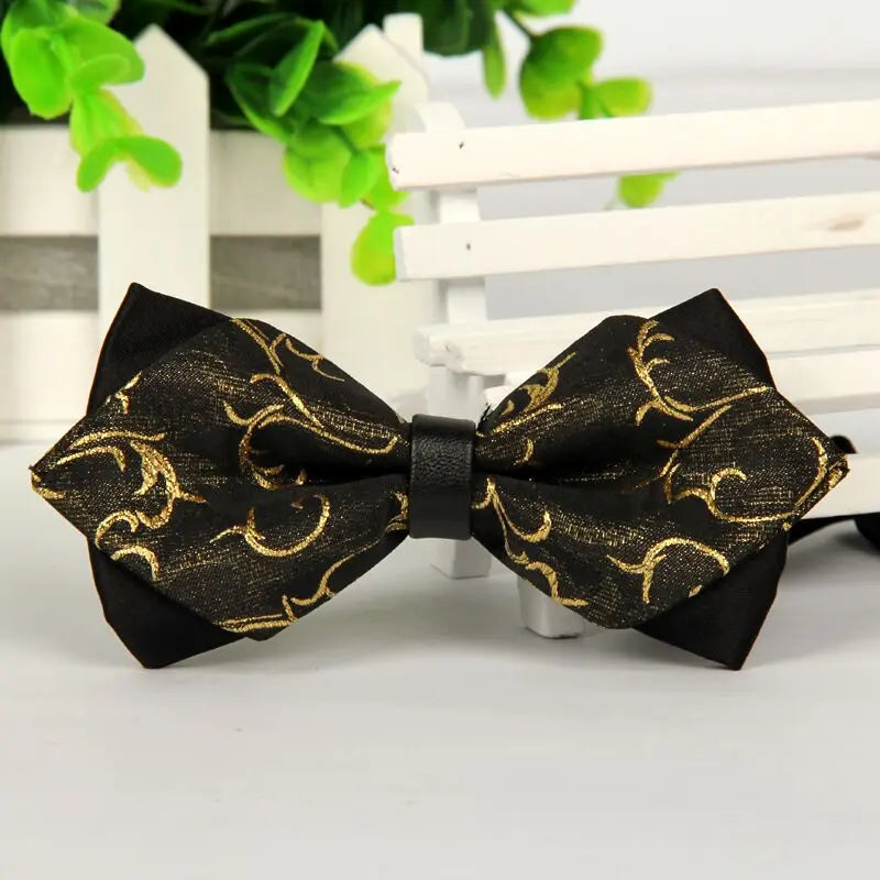 mens bow arrow red pointed black and gold fashion butterfly party wedding bow ties for men's girls boys bowtie kids be usable