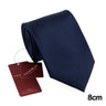 HUISHI 8CM 8 Styles Men's Solid Dark Blue Color Neck Tie 6cm Waterproof Jacquard Necktie Daily Wear Cravat Wedding Party For Men