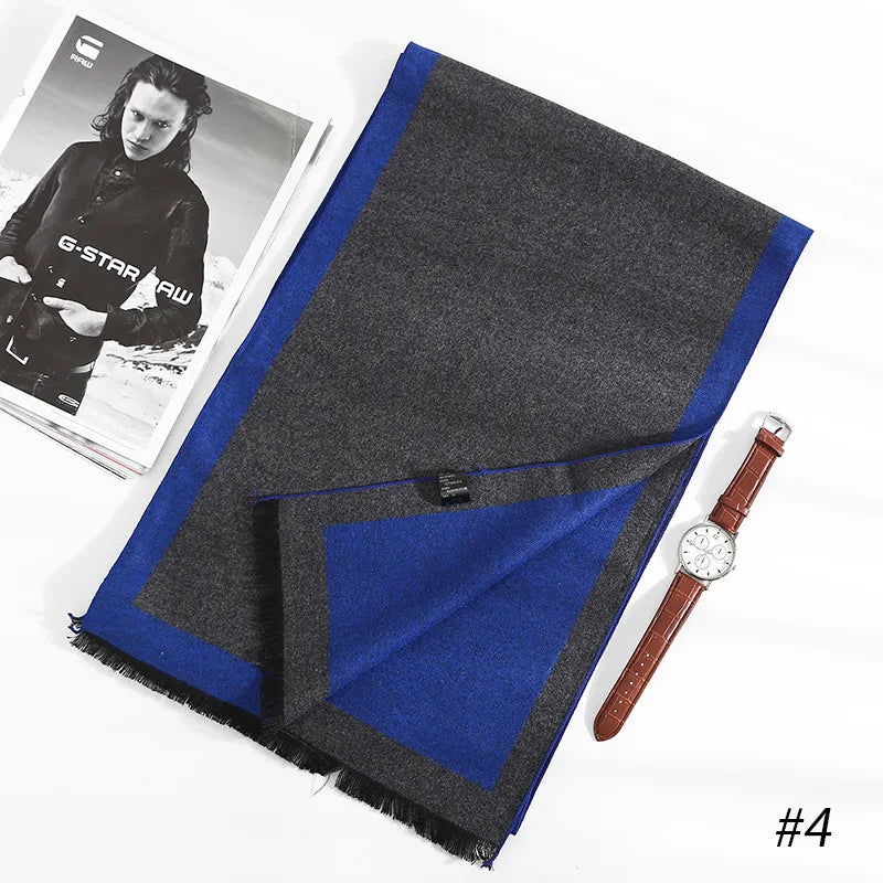 2023 mode 180*35cm Schals Mann Herbst Winter Dicke Warme Kaschmir Business Lange Wraps Junge Klassische Schal Freies verschiffen schalldämpfer