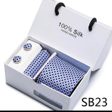 Cravates de marque 100 % soie, coffret cadeau, bureau, homme, classique, fête, mariage, rayées, 7,5 cm, soie, mariage, motif floral, cravate, mouchoir