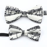 Nœud papillon en forme de note de musique, guitare, piano, pour adultes et enfants, accessoire fantaisie fait à la main pour fête de mariage, cadeau pour hommes