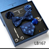 Holiday Gift Box Tie For Men Tie Handkerchief Pocket Squares Cufflink Set Necktie Box Man Dark Grey April Fool's Day