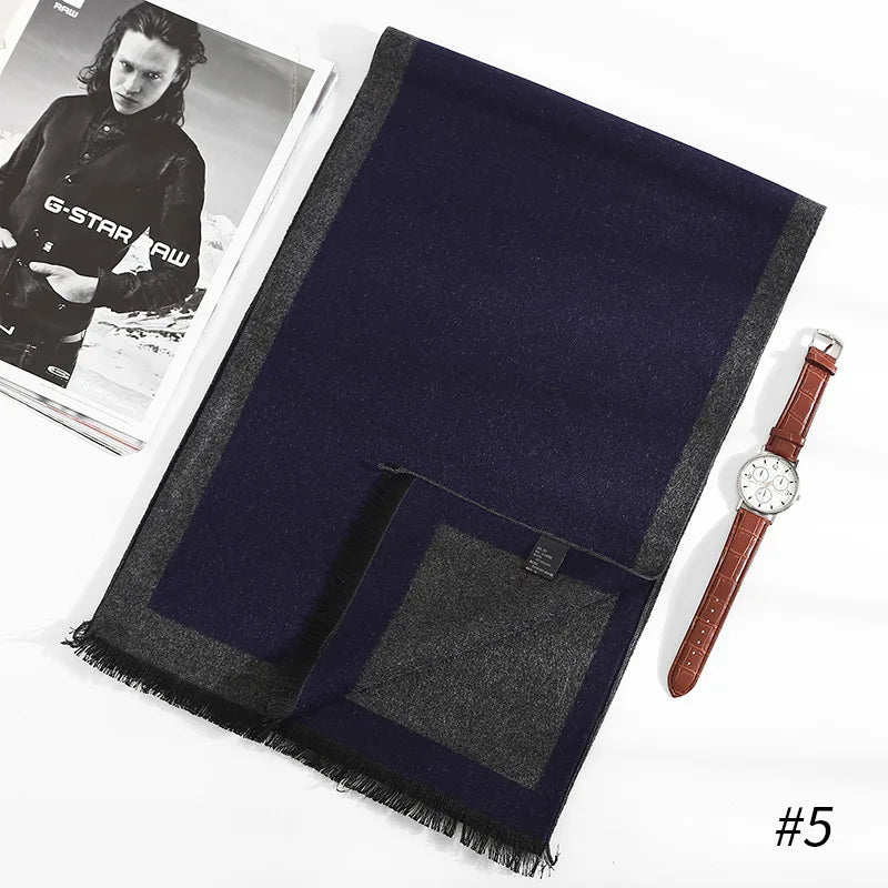 2023 mode 180*35cm Schals Mann Herbst Winter Dicke Warme Kaschmir Business Lange Wraps Junge Klassische Schal Freies verschiffen schalldämpfer