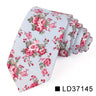 Nouvelle cravate florale pour hommes et femmes, cravate fine en coton pour mariage, cravates décontractées pour hommes, costumes classiques, cravates à imprimé floral