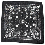 Foulard carré bandana tête de mort 100 % coton, foulard carré style hip-hop, sport, cachemire, vélo, foulard pour femme, pour le cou