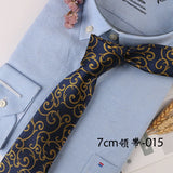 Corbata Hombre corbata 7cm cravates pour hommes de luxe rayures bleues cravate affaires Corbatas Para Hombre Mariage cadeau chemise accessoires