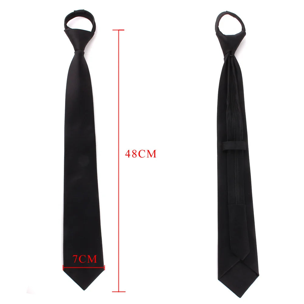 Cravates fines solides pour garçons et filles, uniformes scolaires, cravate noire réglable pour hommes et femmes, cravate de mariage pour marié, nœud papillon