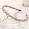 Organza Hairbands For Women Cross Weaving Hair Hoop Bands Korea Fashion Bright Silk Metal Headband Girls Hair Accessories Turban