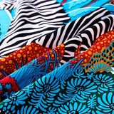 POBING Handgerollter Seidenschal aus Twill mit Waldzebra-Motiv für Damen, quadratisch, Echarpes, Foulard Femme, Wickeltuch, Bandana, Hijab, 90 cm