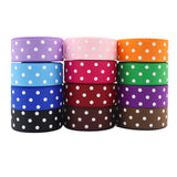 Ruban gros-grain imprimé à pois de 10 mètres, 22 mm, pour nœuds de cheveux DIY YM15113029