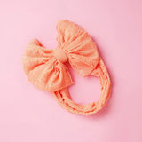 Baby Headband Big Bows For Girls Hair Accessories Jacquard Toddler Wide Headwrap Soft Newborn Hairband Elastic Kids Turban