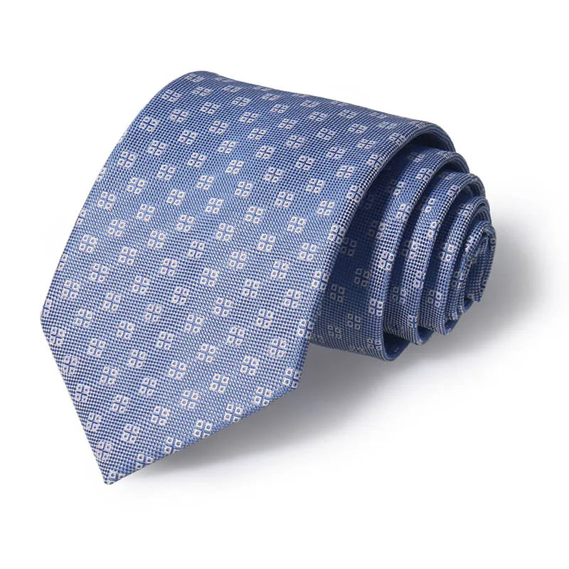 Cravate Huishi 8 cm à pois pour homme, slim, tendance, en polyester et microfibre, à carreaux, pour mariage
