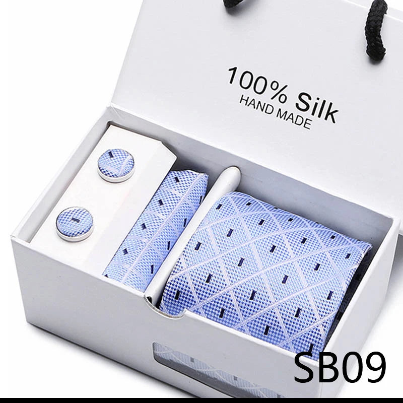 Cravates de marque 100 % soie, coffret cadeau, bureau, homme, classique, fête, mariage, rayées, 7,5 cm, soie, mariage, motif floral, cravate, mouchoir