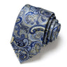 Cravate classique en soie pour homme, 48 couleurs, 7,5 cm, de luxe, à rayures, fine, pour costume, mariage, fête