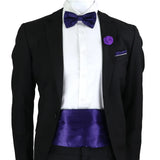New Fashion Mens Cummerbund Bow Tie Brooch Set Black Red Blue   Waist Seal For Formal Tuxedo Business Suit Dinner Accessories