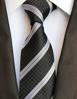 Corbatas de seda tejidas en jacquard con diseño de cachemira a cuadros para hombre, corbatas de 8 cm a rayas para trajes de negocios, bodas y fiestas.