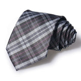 Cravate Huishi 8 cm à pois pour homme, slim, tendance, en polyester et microfibre, à carreaux, pour mariage