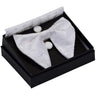 GUSLESON Ensemble de boutons de manchette et pochette pour homme, motif cachemire, bleu, rouge et jaune, avec boîte cadeau, cravate de mariage en soie pour homme