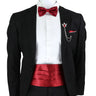 New Fashion Mens Cummerbund Bow Tie Brooch Set Black Red Blue   Waist Seal For Formal Tuxedo Business Suit Dinner Accessories