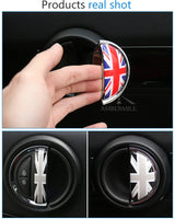 AMBERMILE 4pcs for Mini Cooper F55 F54 F60 Countryman Accessories Car Interior Front Rear Door Handle Sticker Covers Decoration