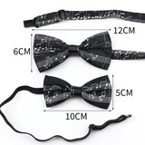 Nœud papillon en forme de note de musique, guitare, piano, pour adultes et enfants, accessoire fantaisie fait à la main pour fête de mariage, cadeau pour hommes