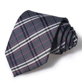 Cravate Huishi 8 cm à pois pour homme, slim, tendance, en polyester et microfibre, à carreaux, pour mariage