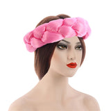 New Satin Twist Braids Hair Tie Braid Headband Women Elastic Hair Bands Ladies Turban Bandage Headwear African Hair Accessories