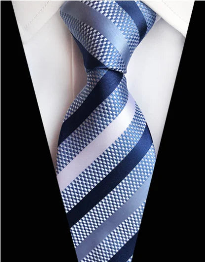 Corbatas de seda tejidas en jacquard con diseño de cachemira a cuadros para hombre, corbatas de 8 cm a rayas para trajes de negocios, bodas y fiestas.